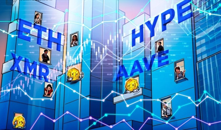 Bitcoin impulse move toward new highs sets a fire under HYPE, ETH, XMR and AAVE