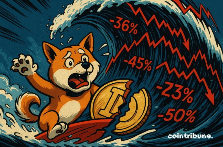 Dogecoin Slides After 200 % Liquidation Shock