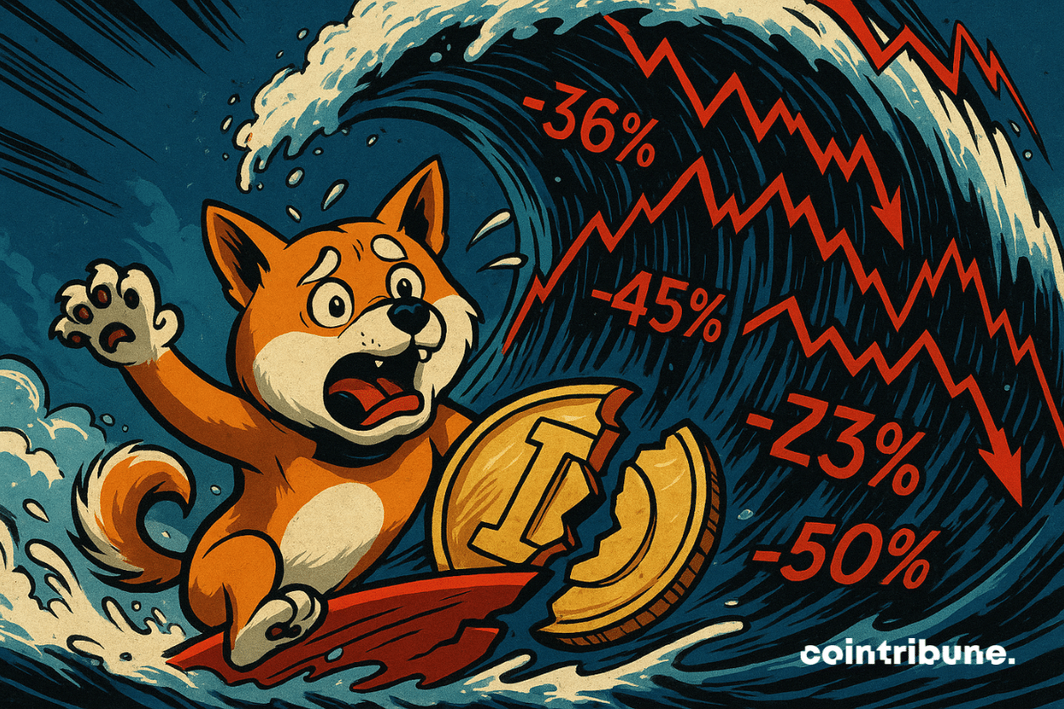 Dogecoin Slides After 200 % Liquidation Shock