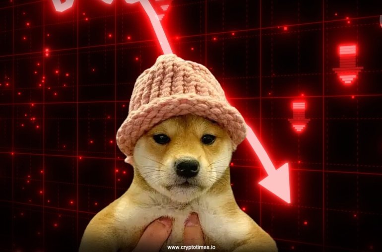 Dogwifhat (WIF) Memecoin Slides 20% as Crypto Market Crashes