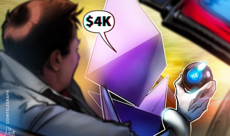 Ethereum price chart targets K as transaction fees hit 3-month high