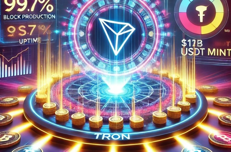 TRON Block Production Hits 99.7% as B USDT Mint Boosts Network Activity