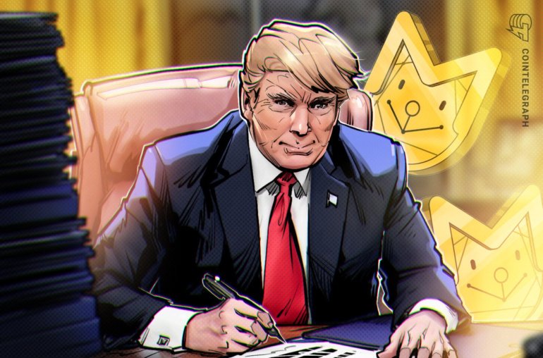 Trump’s use of presidential seal at memecoin event raises legal questions