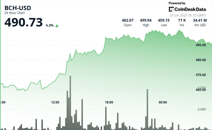BCH Stages Surprise Run to Near 0 as Volumes Spike 500%