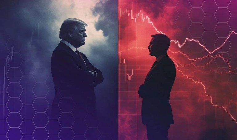 Crypto Dips, Tesla Tumbles 14% As Trump-Musk Drama Unfolds