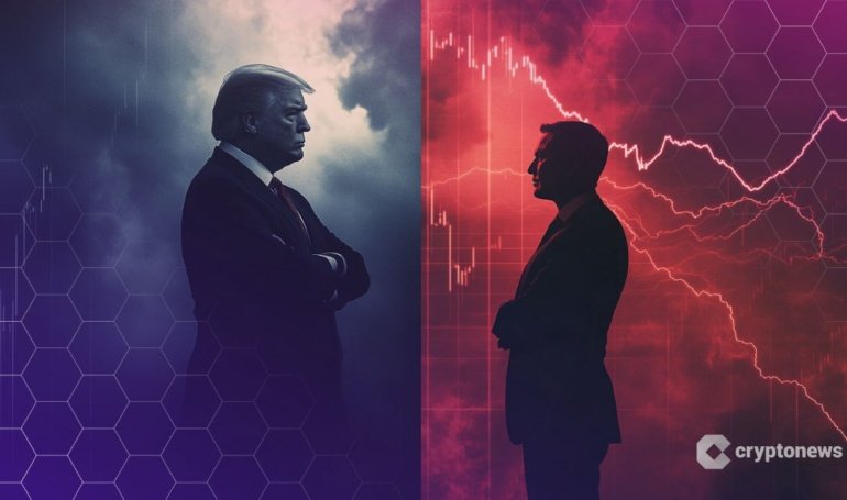 Trump vs Musk: Crypto Market Turns Red, Tesla Closes 14% Lower