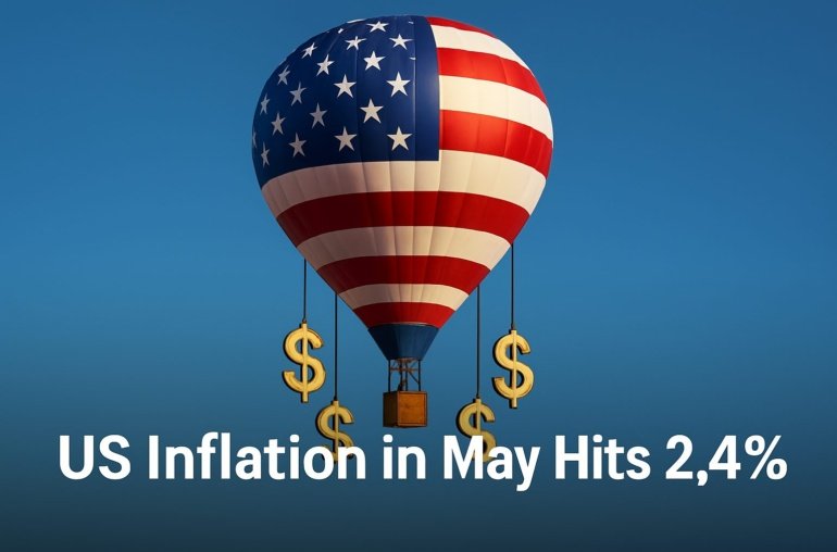 US Inflation Hits 2.4% in May, Below Forecast