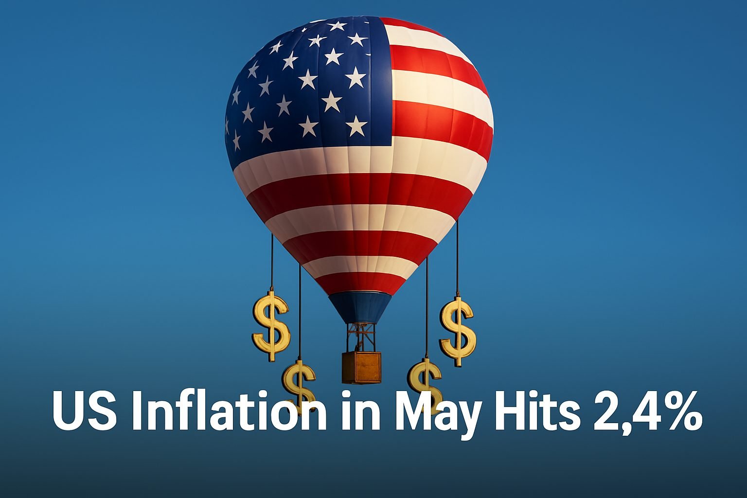 US Inflation Hits 2.4% in May, Below Forecast