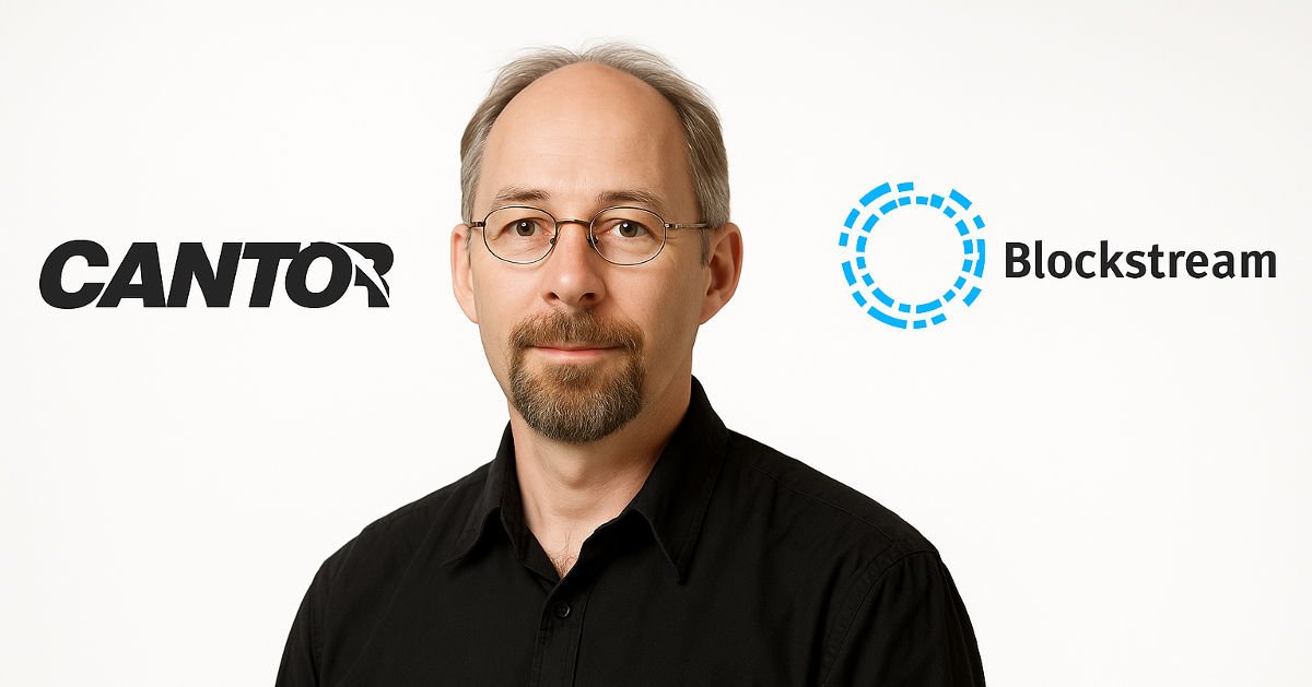 Cantor Fitzgerald Nears  Billion Bitcoin Deal With Blockstream Founder Adam Back