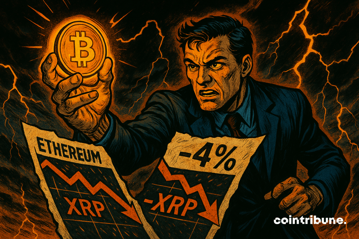 Ethereum Drops 4%, XRP Plunges 12% as Bitcoin Holds Steady