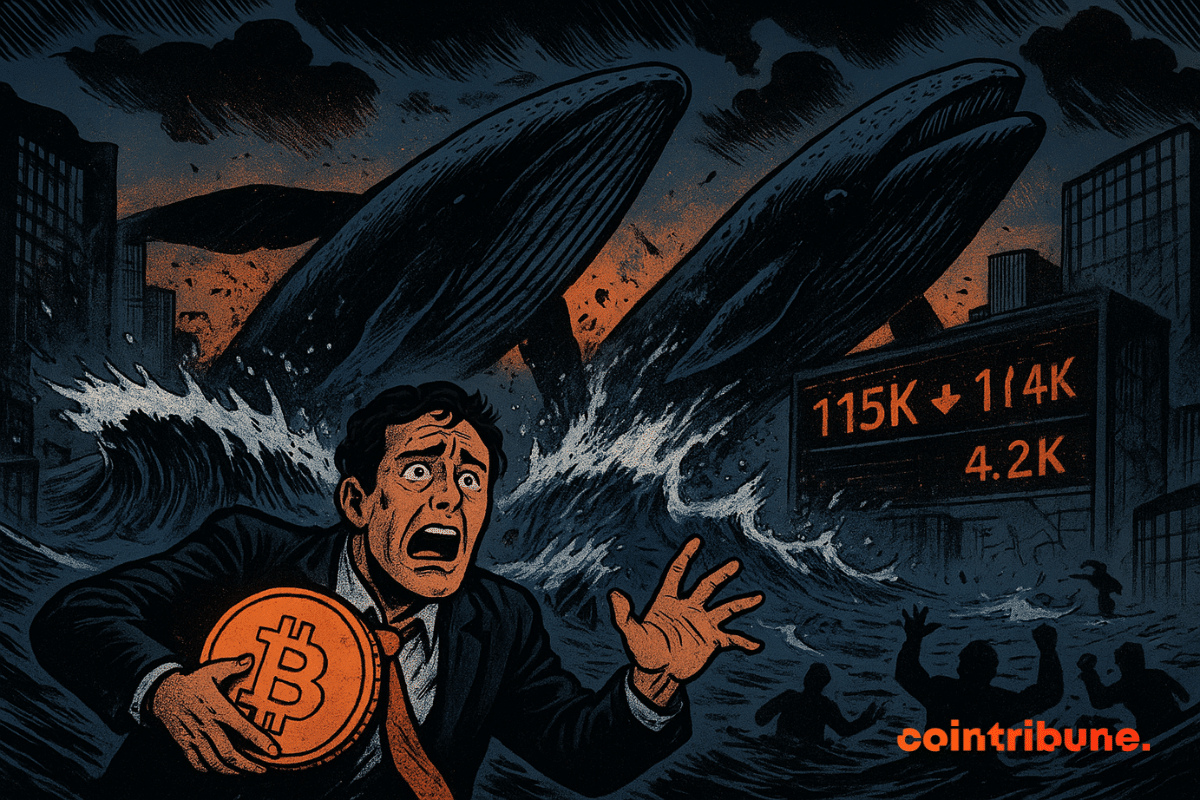 Bitcoin Falls Below 5K, Ethereum Dips to .2K as Whales Trigger Sell-Off