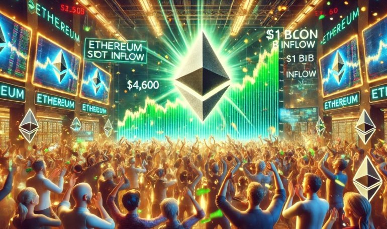 Ethereum Reclaims ,600 With Unprecedented  Billion In Spot ETF Inflow