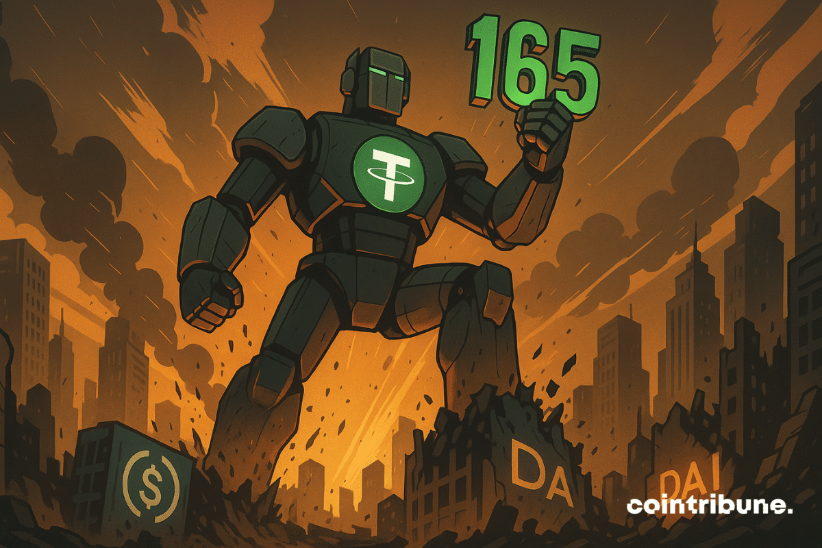 Tether reaches 165 billion on a 273 billion market