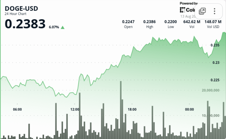 Whales Accumulate 1B DOGE as Price Gains 5.6%, Resistance at alt=