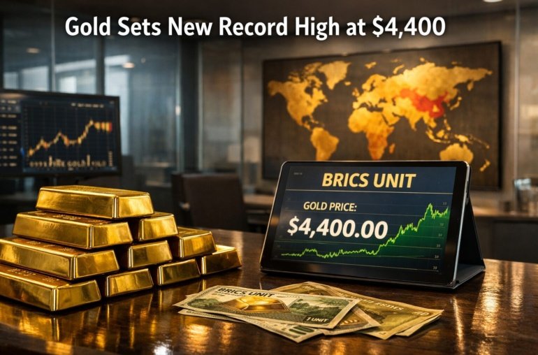 Gold Sets New Record High at ,400: BRICS Ditches US Dollar
