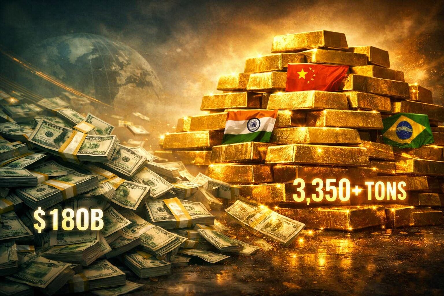 3 BRICS Powers Ditch 0B US Bonds, Hold 3,350+ Tons Gold
