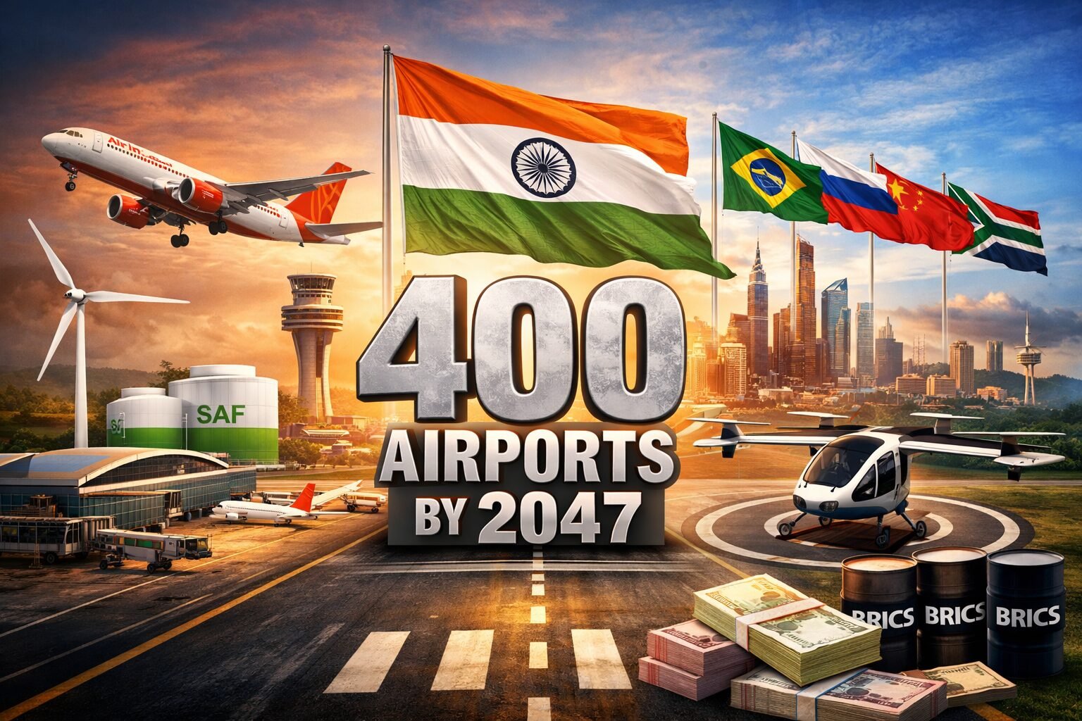 India’s 400 Airport Push By 2047 Lifts BRICS Global South