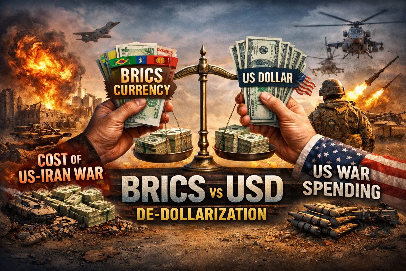 BRICS Unit Could Replace Dollar, US Burns B Daily on Iran War