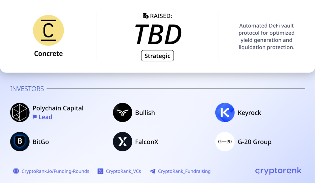 Blueprint Finance raises strategic round led by Polychain to scale Concrete’s DeFi vault infra | Fundraising Blueprint Finance raises strategic round led by Polychain to scale Concrete’s DeFi vault infra | Fundraising