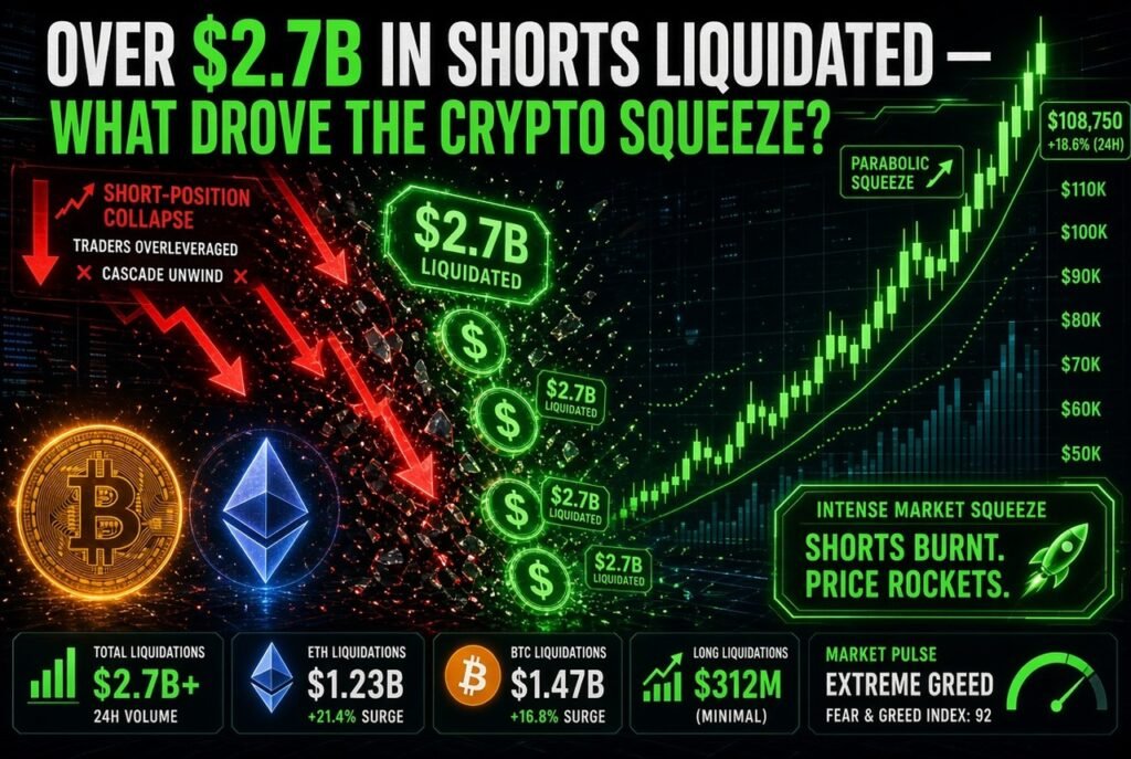 Over $2.7B in Shorts Liquidated Over $2.7B in Shorts Liquidated