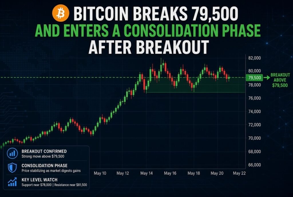 Bitcoin Breaks 79,500 and Enters a Consolidation Phase After Breakout Bitcoin Breaks 79,500 and Enters a Consolidation Phase After Breakout