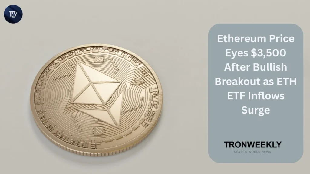 Ethereum Price Eyes $3,500 After Bullish Breakout As ETH ETF Inflows Surge Ethereum Price Eyes $3,500 After Bullish Breakout As ETH ETF Inflows Surge