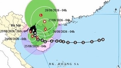 Typhoon No. 4 is still moving slowly, more than 100km away from Quang Ninh and Hai Phong.