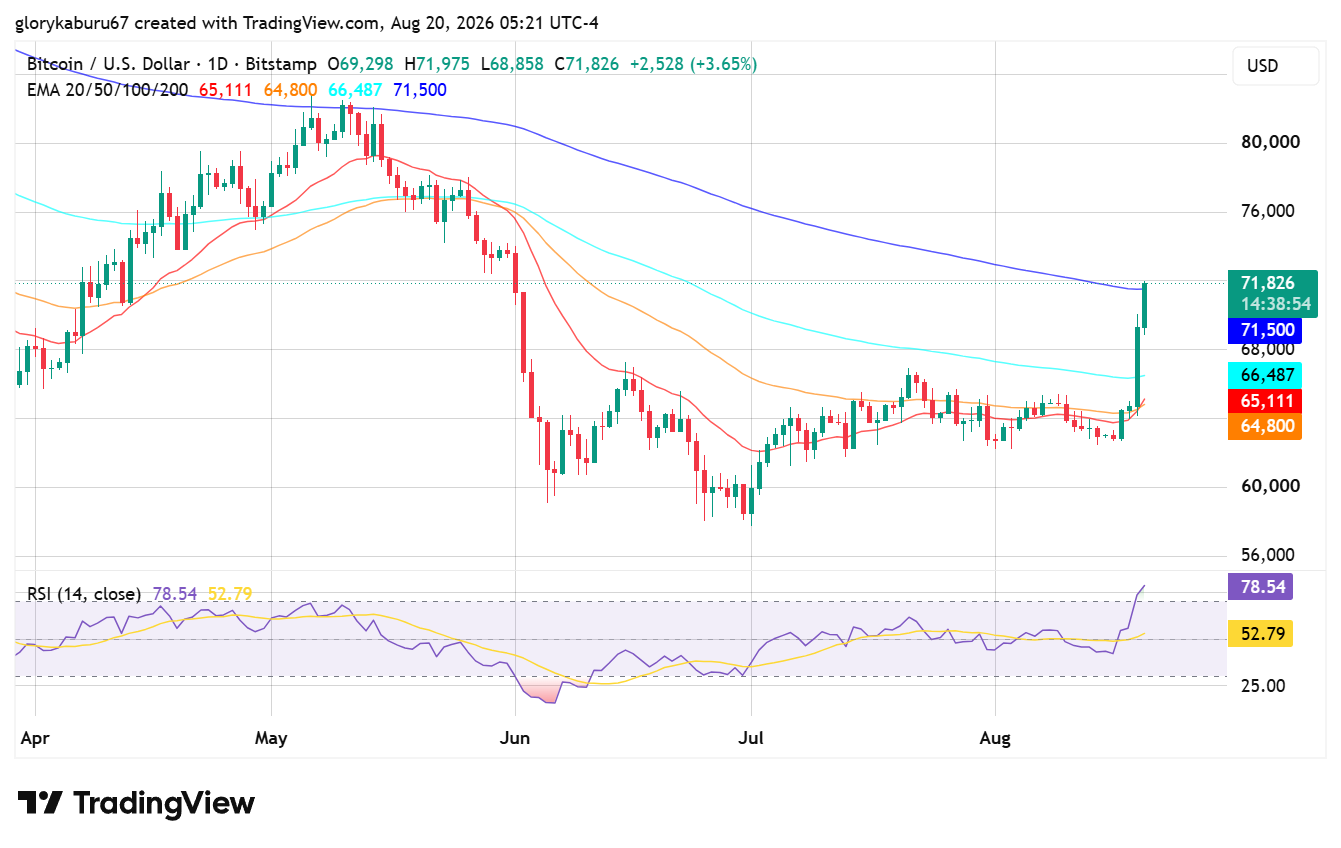BTC/USD daily chart | Source: TradingView