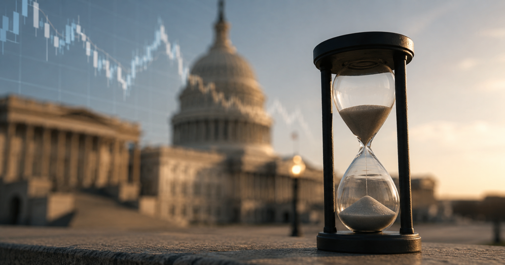 hourglass in front of us capitol