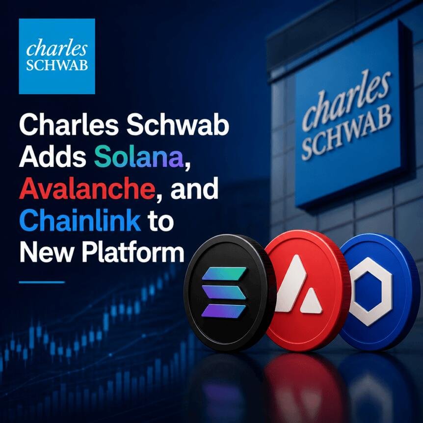 Charles Schwab Adds Solana, Avalanche, And Chainlink To New Platform