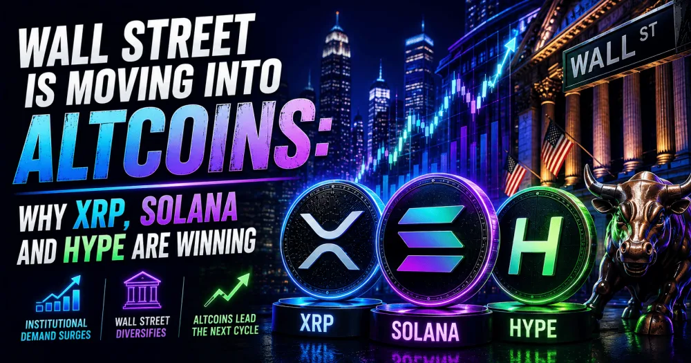Wall Street Is Moving Into Altcoins: Why XRP, Solana and HYPE Are Winning Wall Street Is Moving Into Altcoins: Why XRP, Solana and HYPE Are Winning