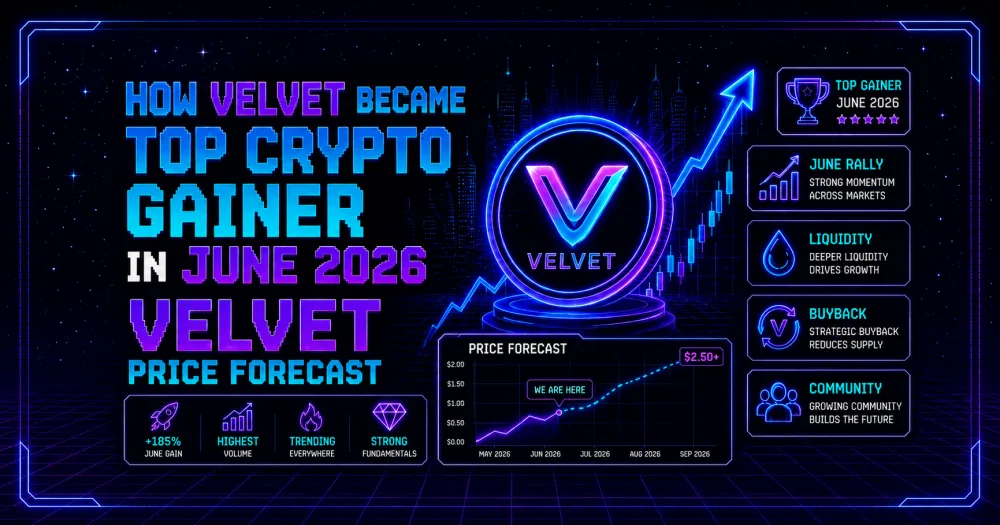 How VELVET Became Top Crypto Gainer in June 2026 — VELVET Price Forecast How VELVET Became Top Crypto Gainer in June 2026 — VELVET Price Forecast