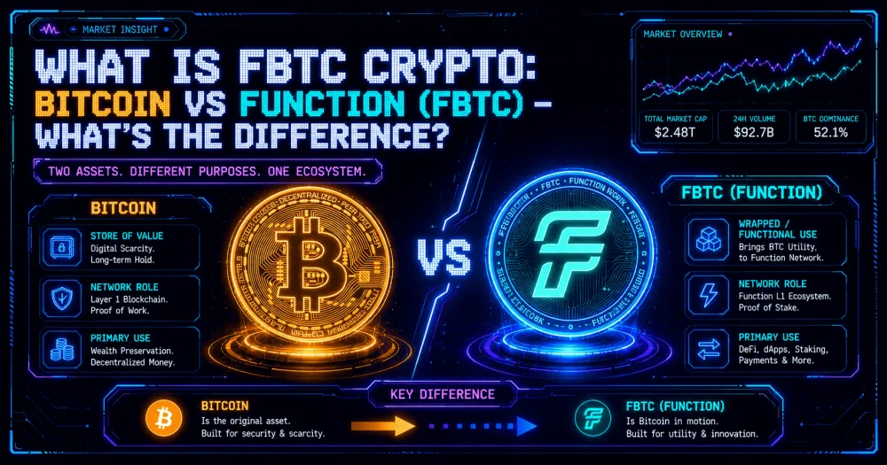 What Is FBTC Crypto: Bitcoin vs Function (FBTC) – What’s the Difference? What Is FBTC Crypto: Bitcoin vs Function (FBTC) – What’s the Difference?