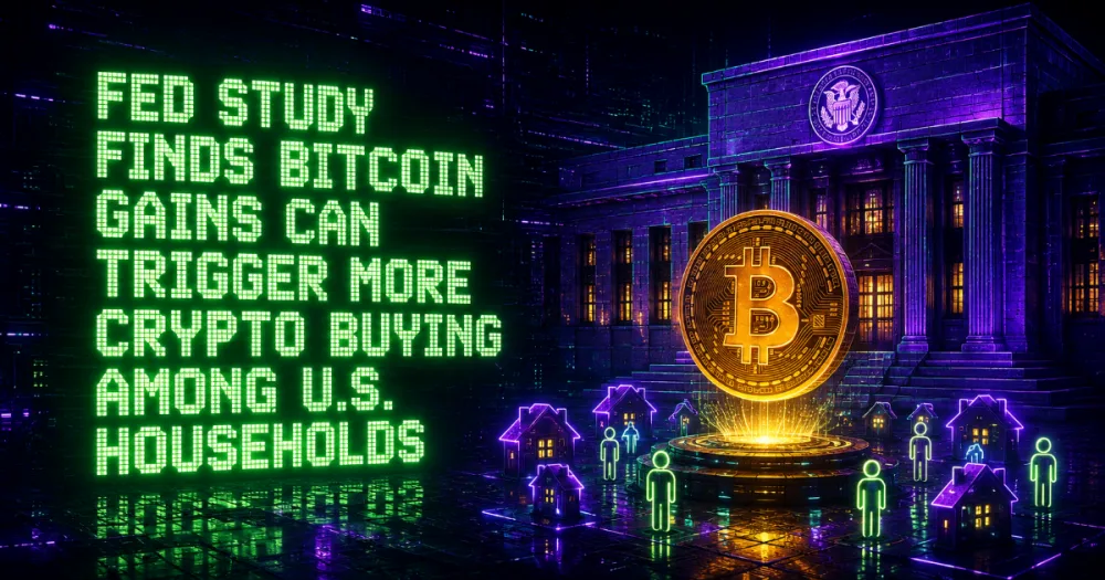Fed Study Finds Bitcoin Gains Can Trigger More Crypto Buying Among U.S. Households Fed Study Finds Bitcoin Gains Can Trigger More Crypto Buying Among U.S. Households