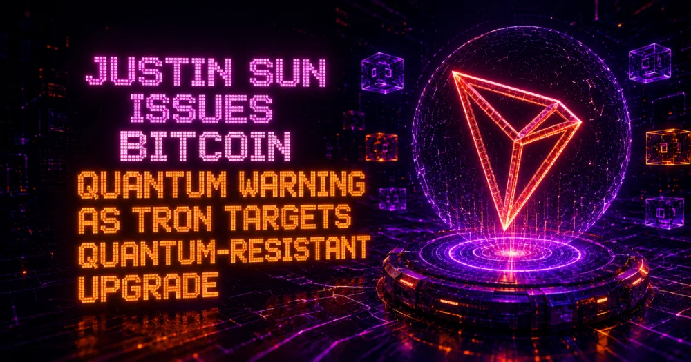 Justin Sun Issues Bitcoin Quantum Warning as TRON Targets Quantum-Resistant Upgrade Justin Sun Issues Bitcoin Quantum Warning as TRON Targets Quantum-Resistant Upgrade
