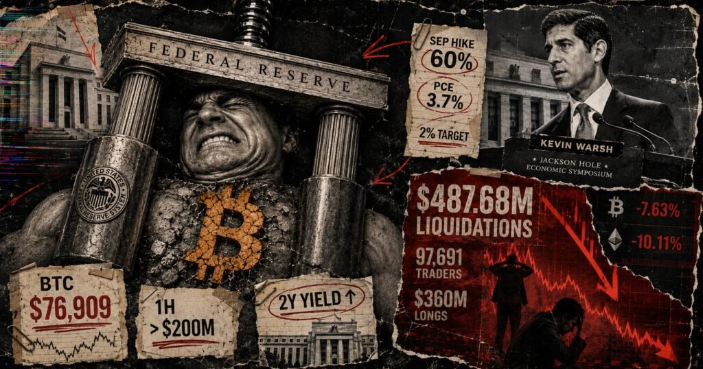 Fed Chair Kevin Warsh triggers a $488 million crypto liquidation cascade as rate Fed Chair Kevin Warsh triggers a $488 million crypto liquidation cascade as rate