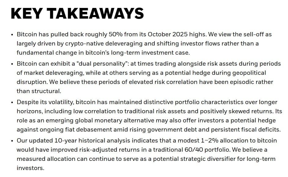 Blackrock's reasoning as to why Bitcoin is doing just fine.