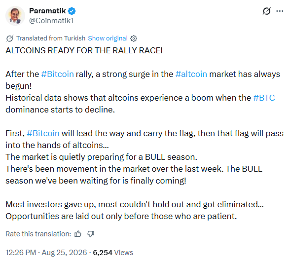 Altcoin Season and Bitcoin Dominance Analysis | Source: Paramatik