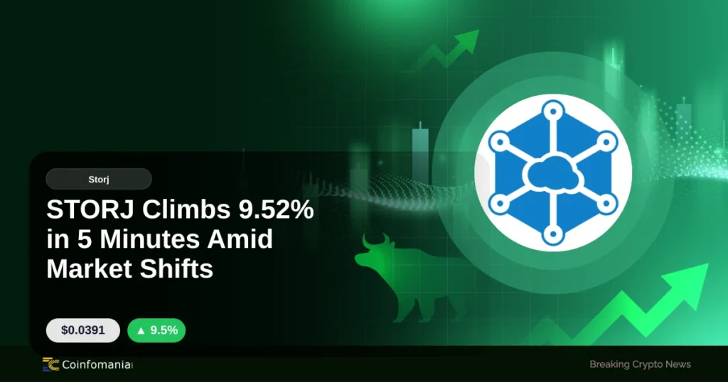 STORJ Climbs 9.52% in 5 Minutes Amid Market Shifts STORJ Climbs 9.52% in 5 Minutes Amid Market Shifts