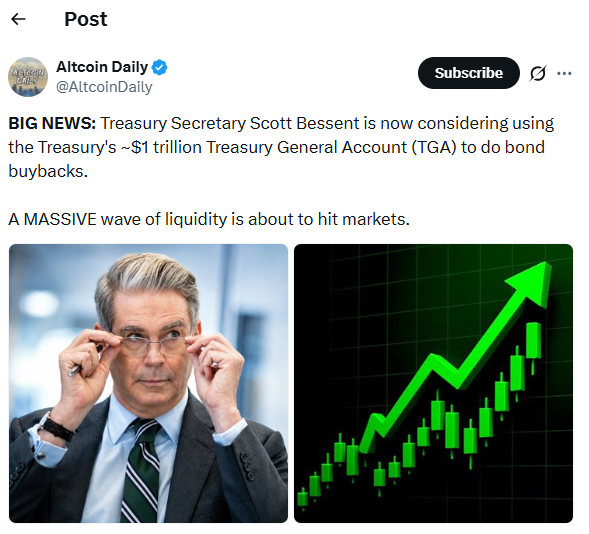 Source: Altcoin Daily (X)