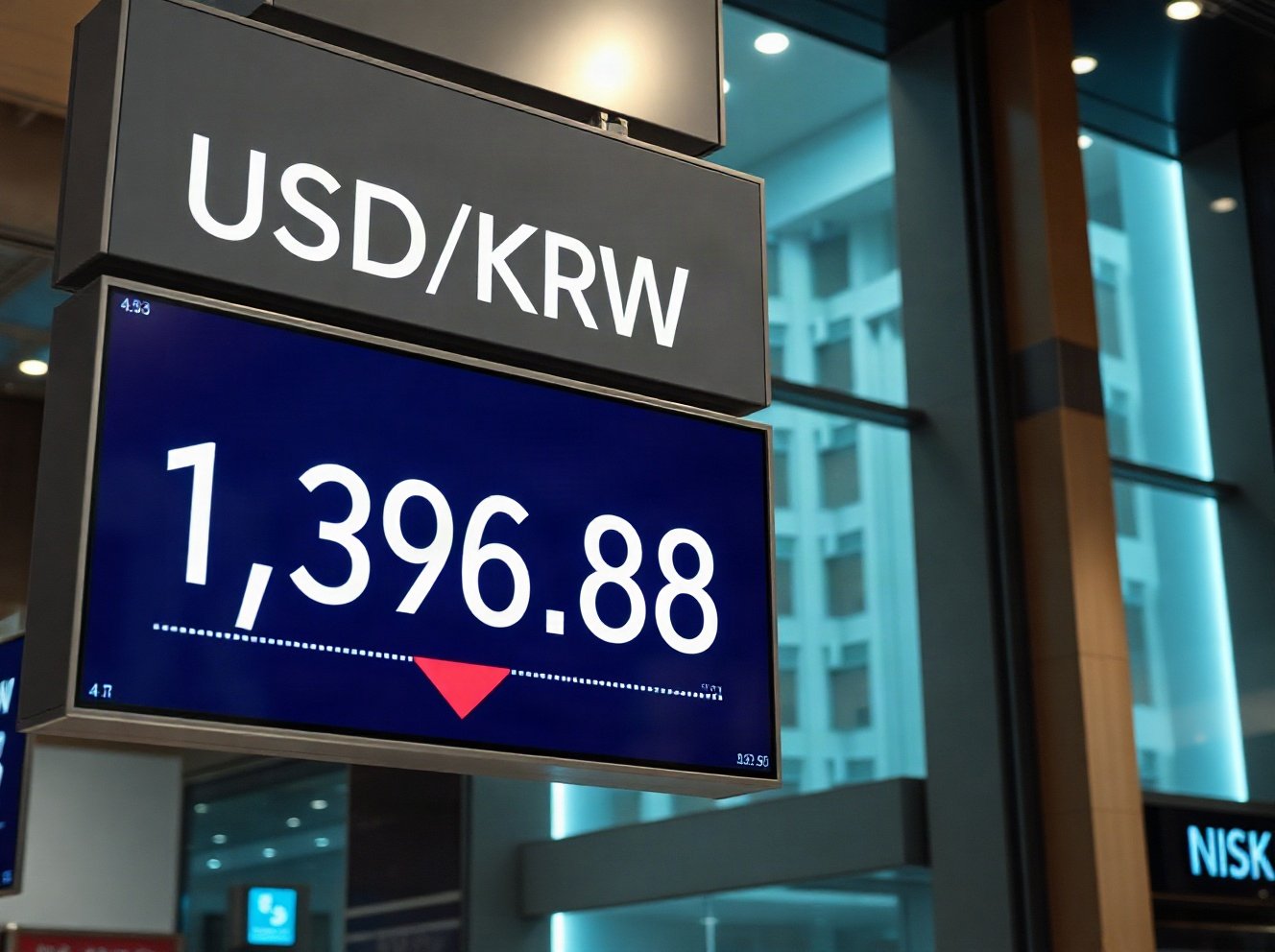 Dollar-Won Exchange Rate Drops Below 1,400 Won for First Time in 11 Months
