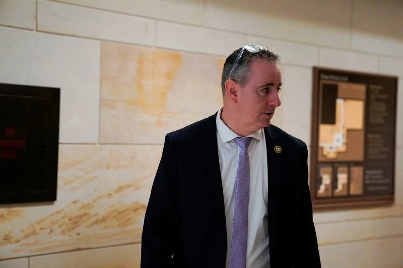 Members of the House Permanent Select Committee on Intelligence arrive to a meeting on Capitol Hill in Washington