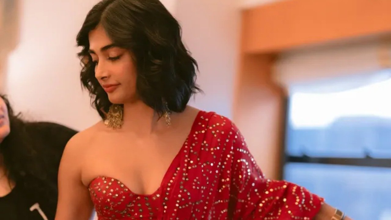 Pooja Hegde Dazzles in New York with Unique Saree Looks