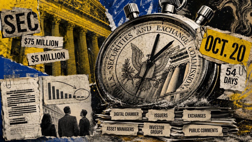 Crypto startups have 54 days left to shape the SEC’s proposed $75 million fundraising cap Crypto startups have 54 days left to shape the SEC’s proposed $75 million fundraising cap