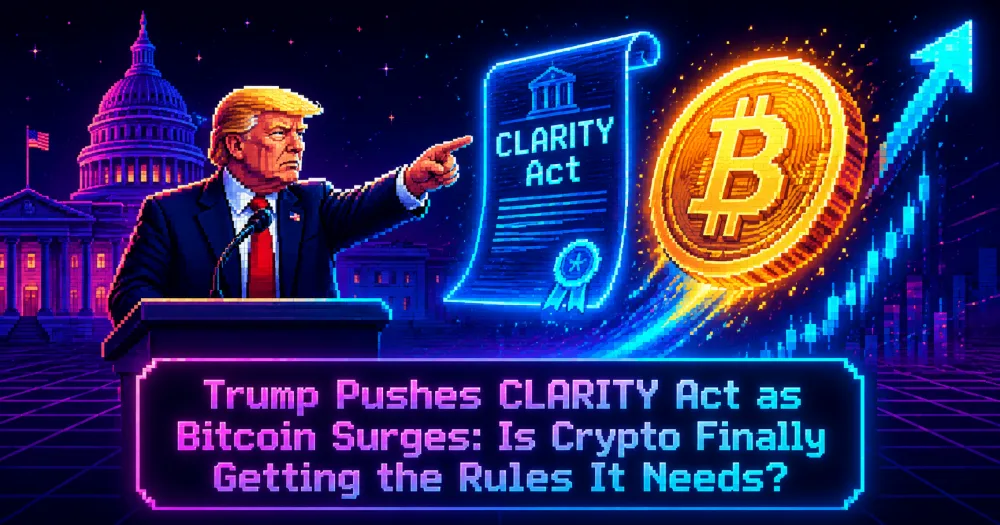 Trump Pushes CLARITY Act as Bitcoin Surges Trump Pushes CLARITY Act as Bitcoin Surges