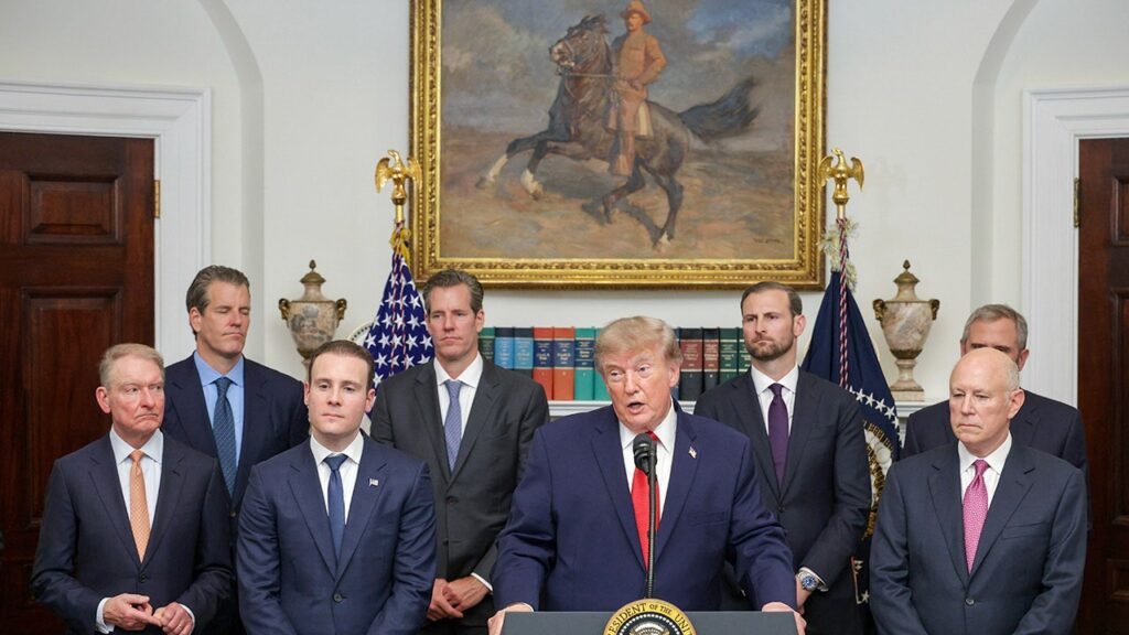 Trump crypto meeting signals US ‘not going to slow down’ in bid for digital asset dominance, expert says Trump crypto meeting signals US 'not going to slow down' in bid for digital asset dominance, expert says