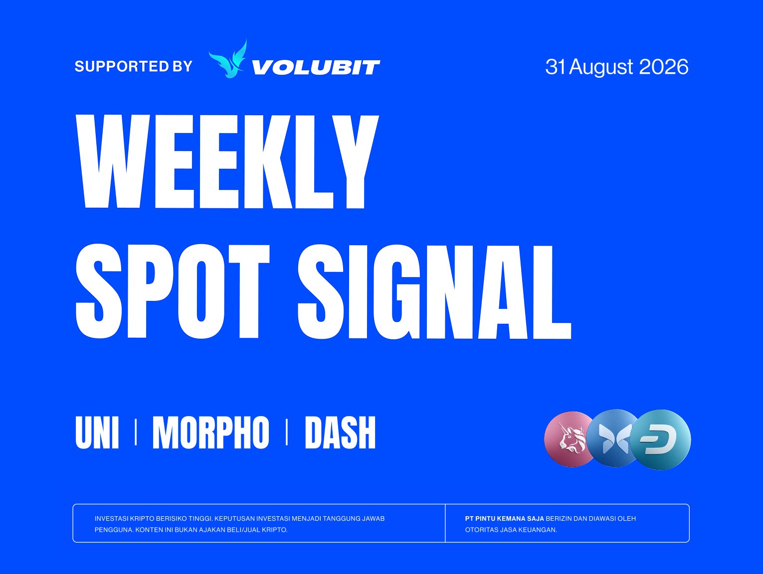 Weekly Spot Signal Pintu X Volubit – Monday, August 31, 2026