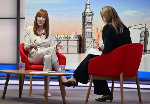 Angela Rayner suggested the government could impose a cap on all political donations (Jeff Overs/BBC/PA)