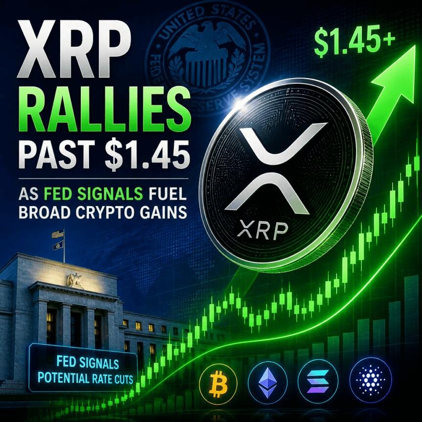 Xrp Rallies Past 1 45 As Fed Signals Fuel Broad Crypto Gains