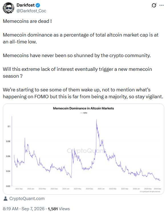 Memecoin Rebirth Update | Source: Darkfost